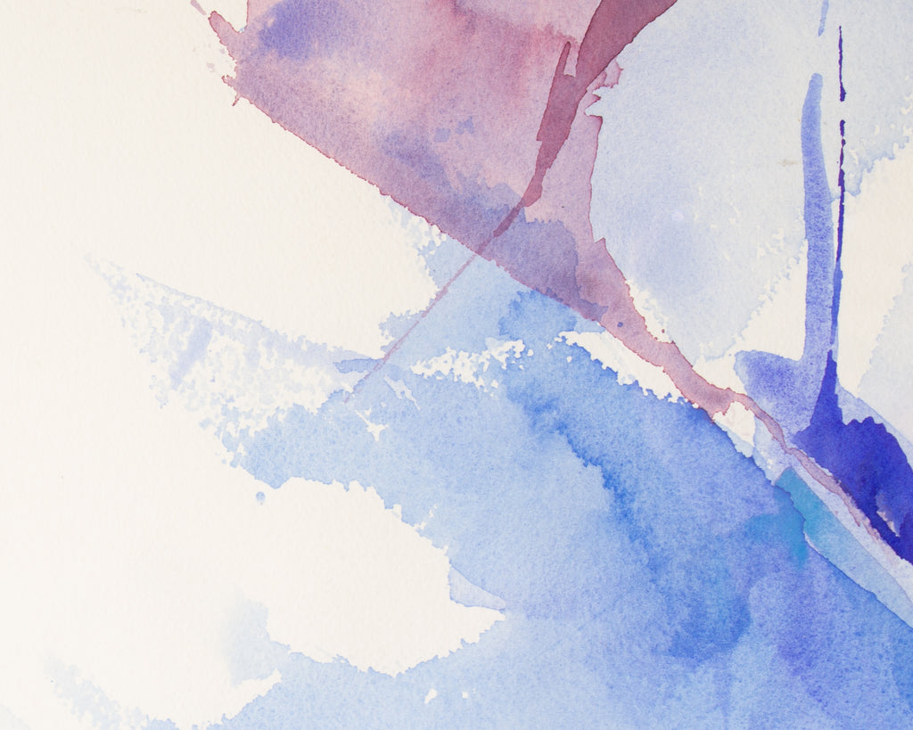 William E. Ward Signed 1999 “Calenda #6” Abstract Watercolor Painting
