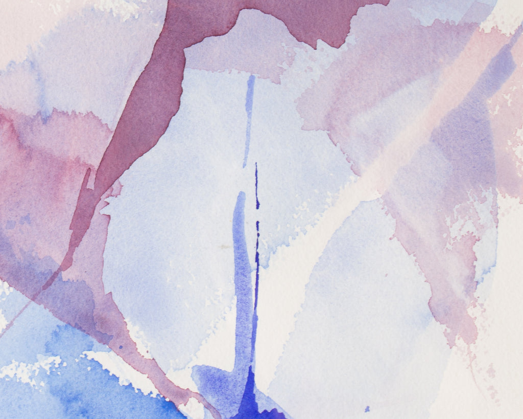 William E. Ward Signed 1999 “Calenda #6” Abstract Watercolor Painting
