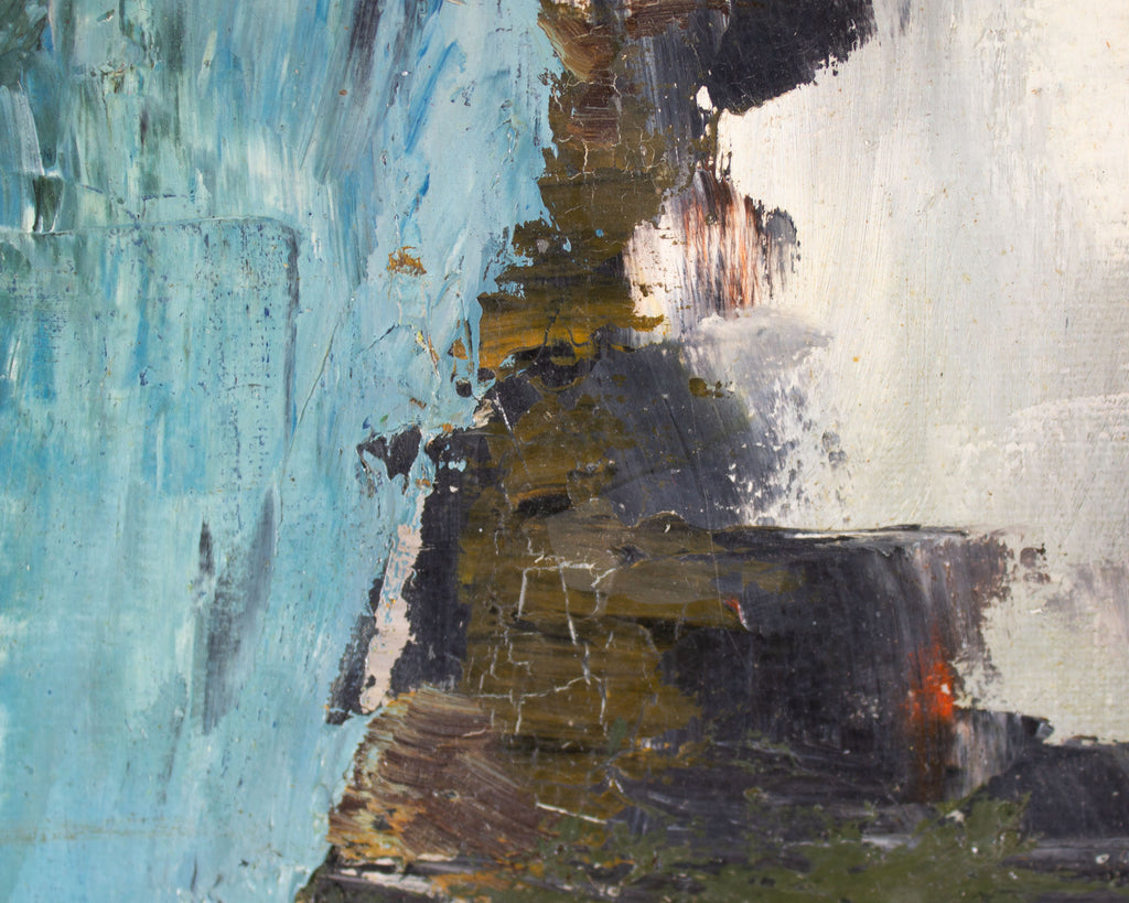 K. Cabezut 1963 Oil on Board Painting of a Knight
