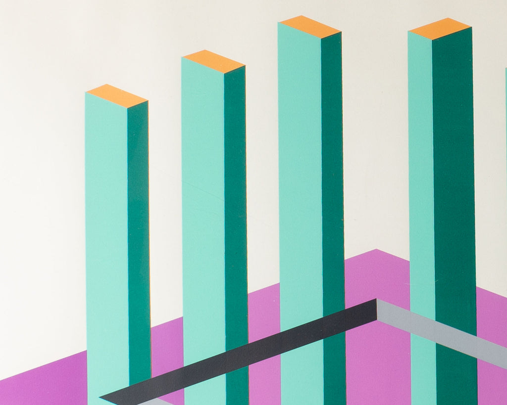 Michael Challenger 1970 “Vexations” Op Art Serigraph