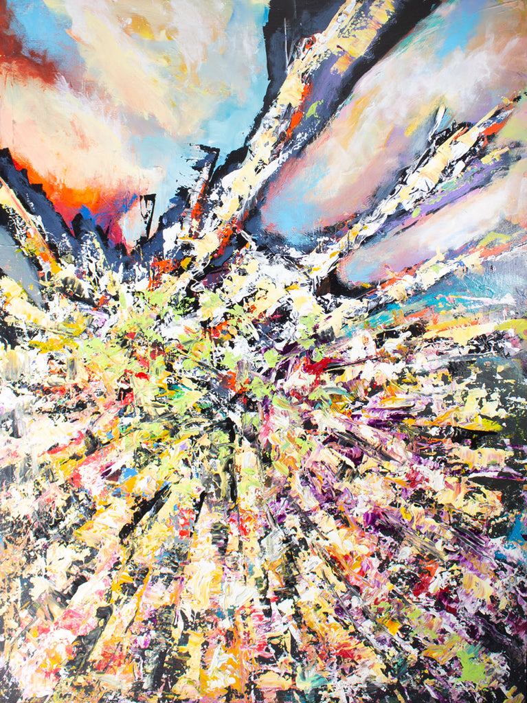 John Strickland Acrylic on Canvas Abstract Painting