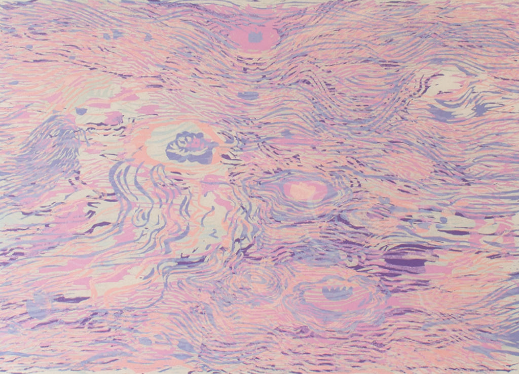 Linda Young Signed “Water Lilies” Limited Edition Woodblock Print