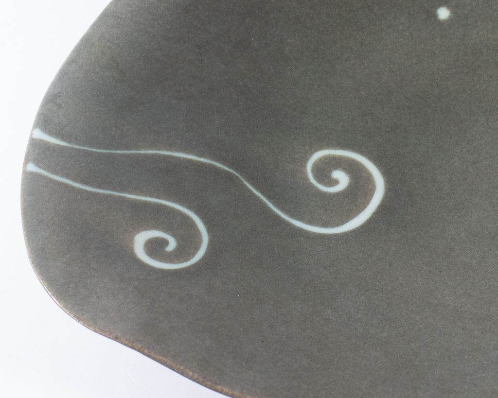 Reiko Miyagi Studio Pottery Bowl with Fish