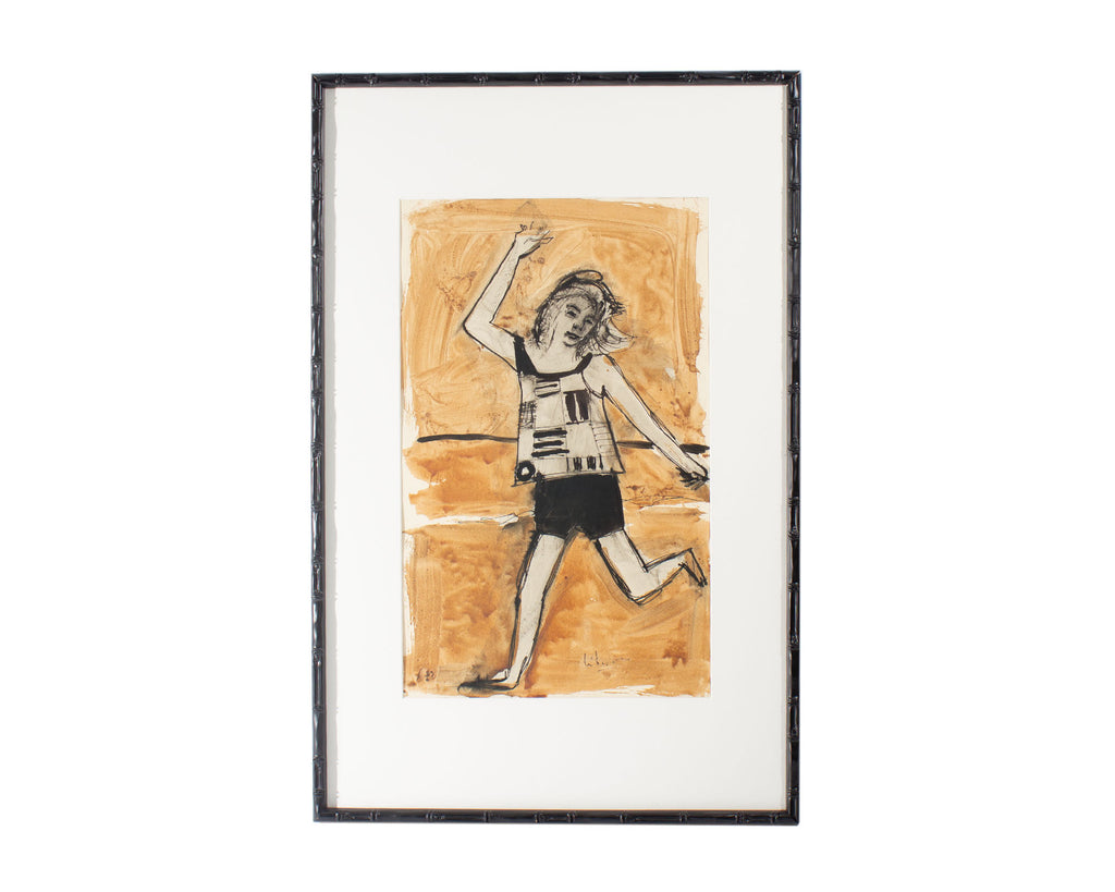 Harry Hilson Signed Ink and Watercolor Painting