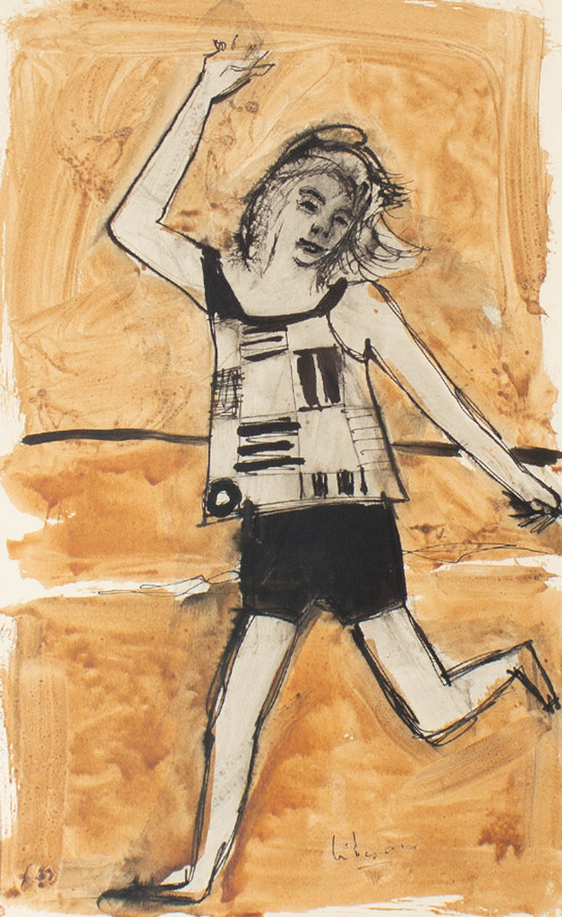Harry Hilson Signed Ink and Watercolor Painting