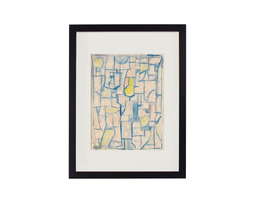 Harry Hilson 1960s Abstract Watercolor Painting