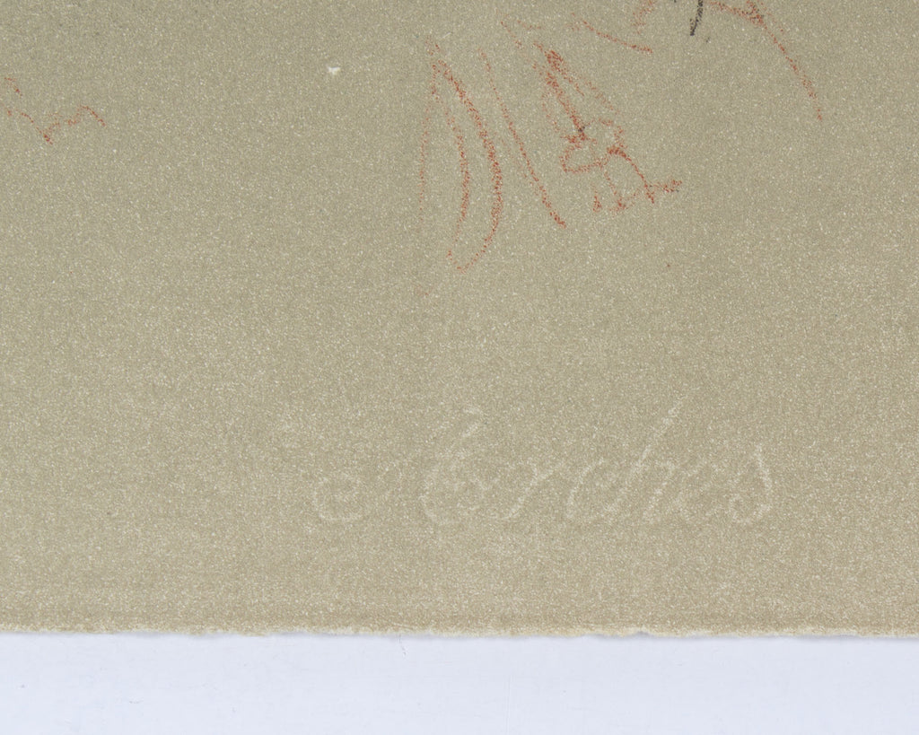 Jack Levine Signed “Homage to Watteau” Limited Edition Lithograph