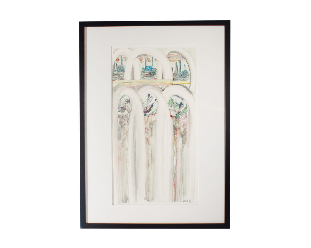 Matt Phillips Signed 1979 “Homage to Istanbul” Monotype Print