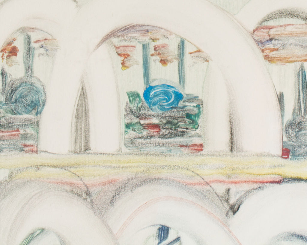 Matt Phillips Signed 1979 “Homage to Istanbul” Monotype Print