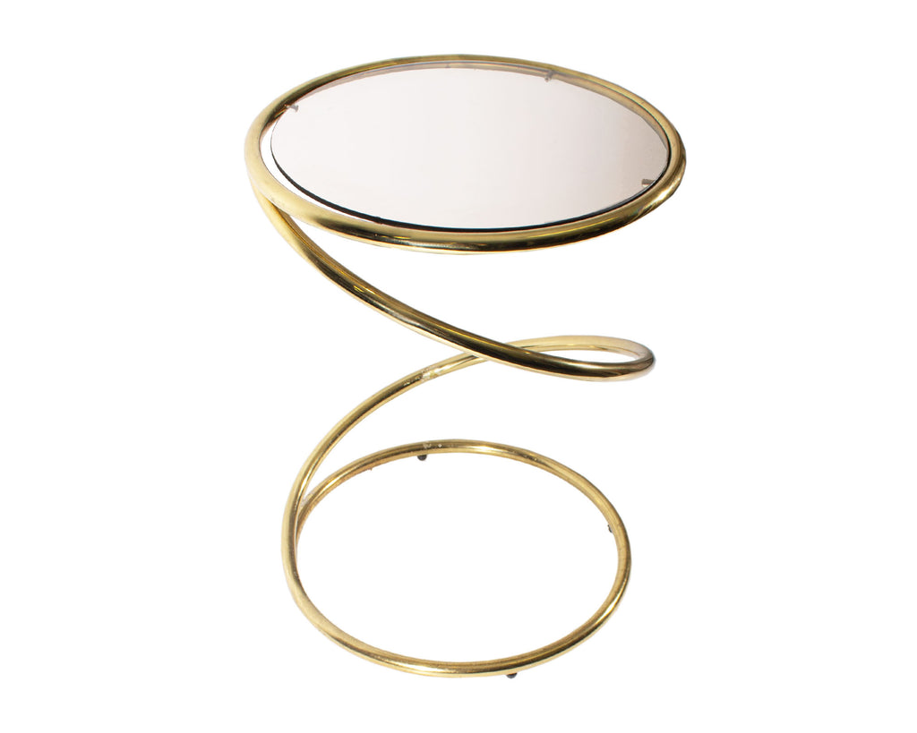 Mid-Century Corkscrew Spring Occasional Table
