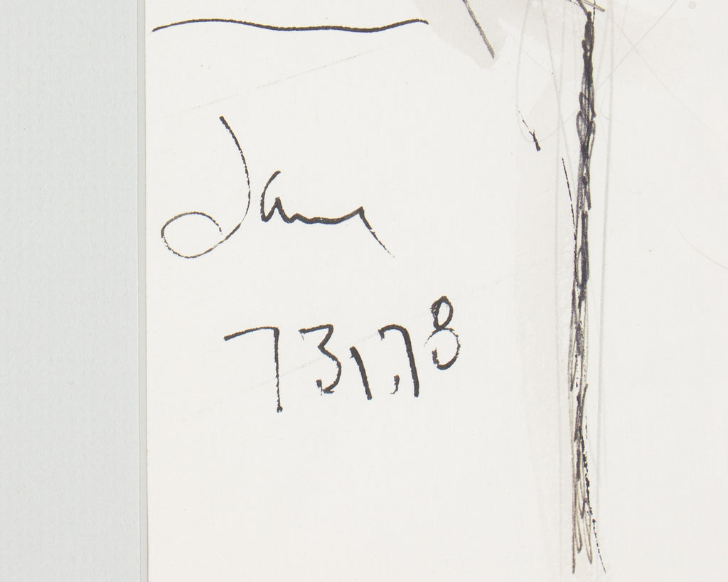 Harry Hilson 1978 “Jane” Ink Portrait Drawing