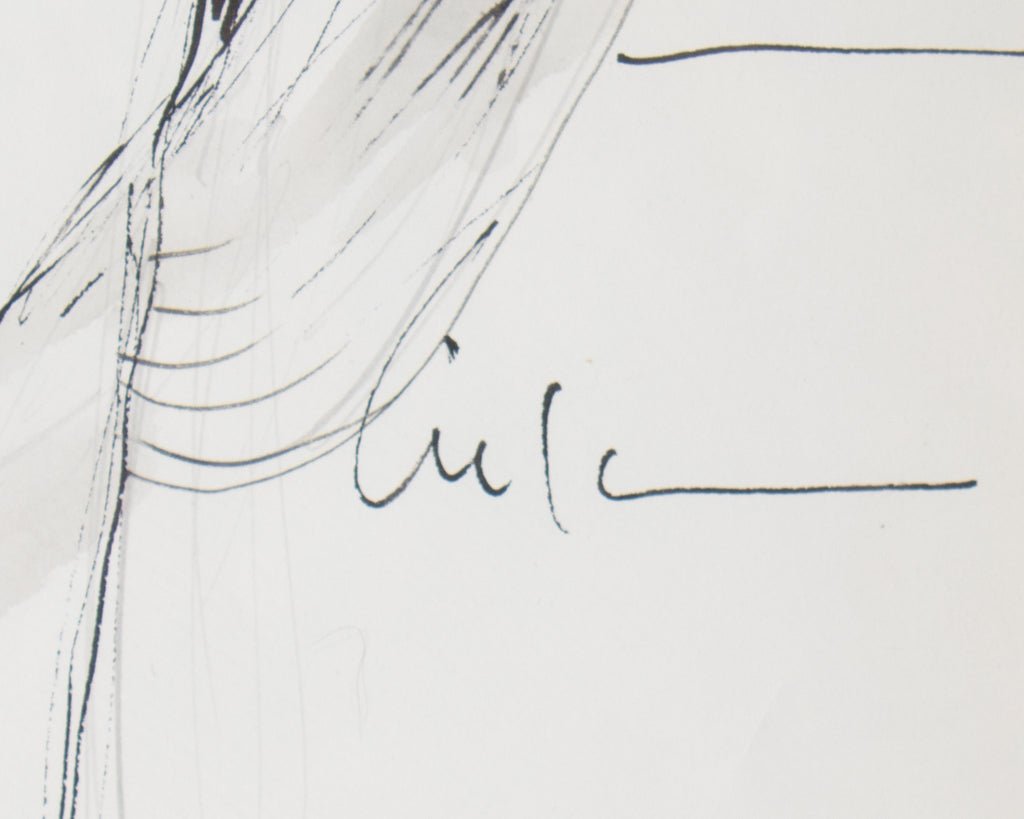 Harry Hilson 1978 “Jane” Ink Portrait Drawing