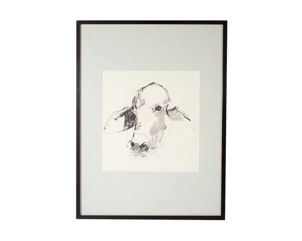 James L. Bruch Marker Drawing of a Cow