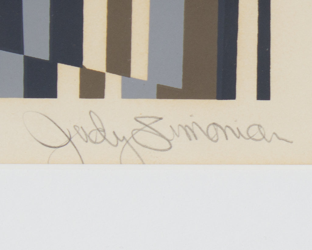 Judith Simonian Signed Abstract Serigraph