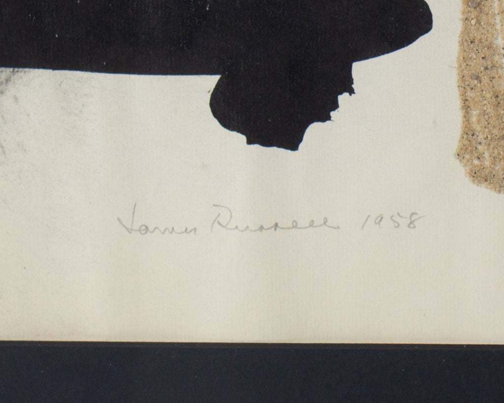 James Spencer Russell 1958 Mixed Media Painting and Collage on Paper