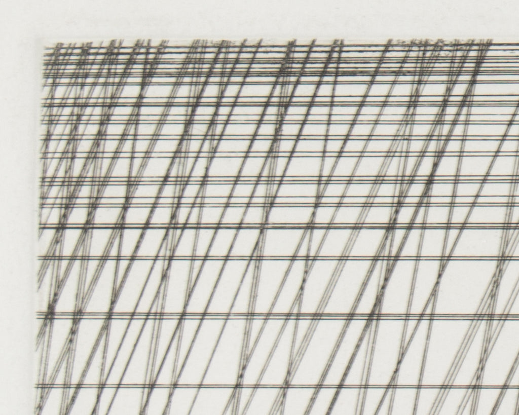 Art Hansen 1982 “Fisherman in a Rainstorm” Abstract Etching