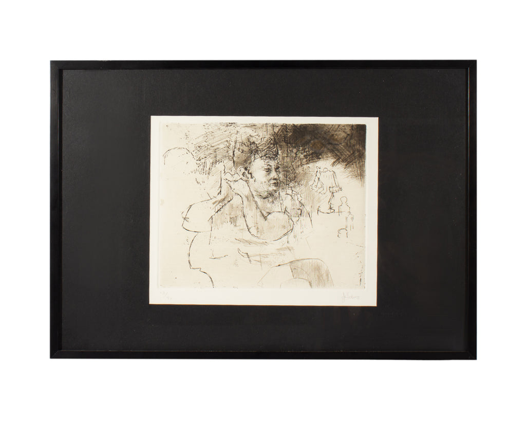 Jack Levine 1968 “Boudoir” Etching