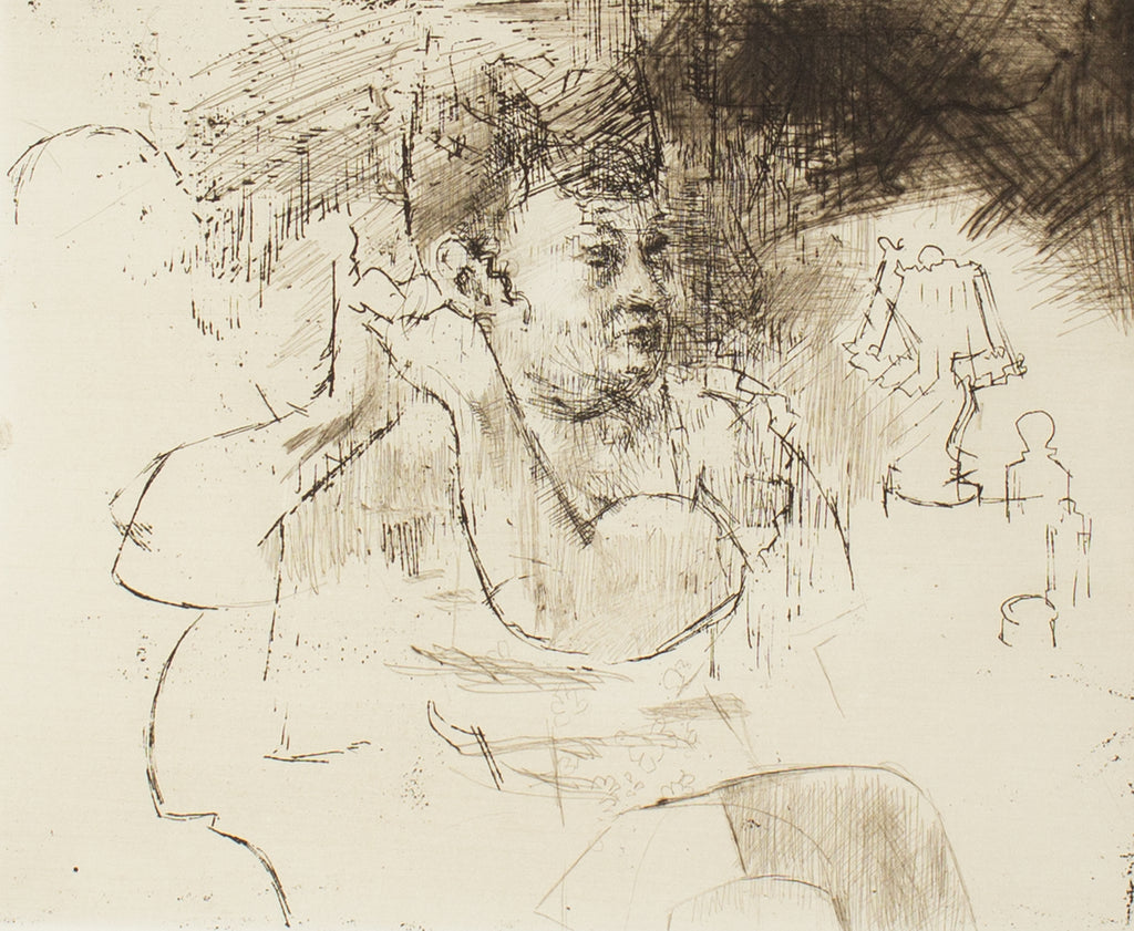 Jack Levine 1968 “Boudoir” Etching