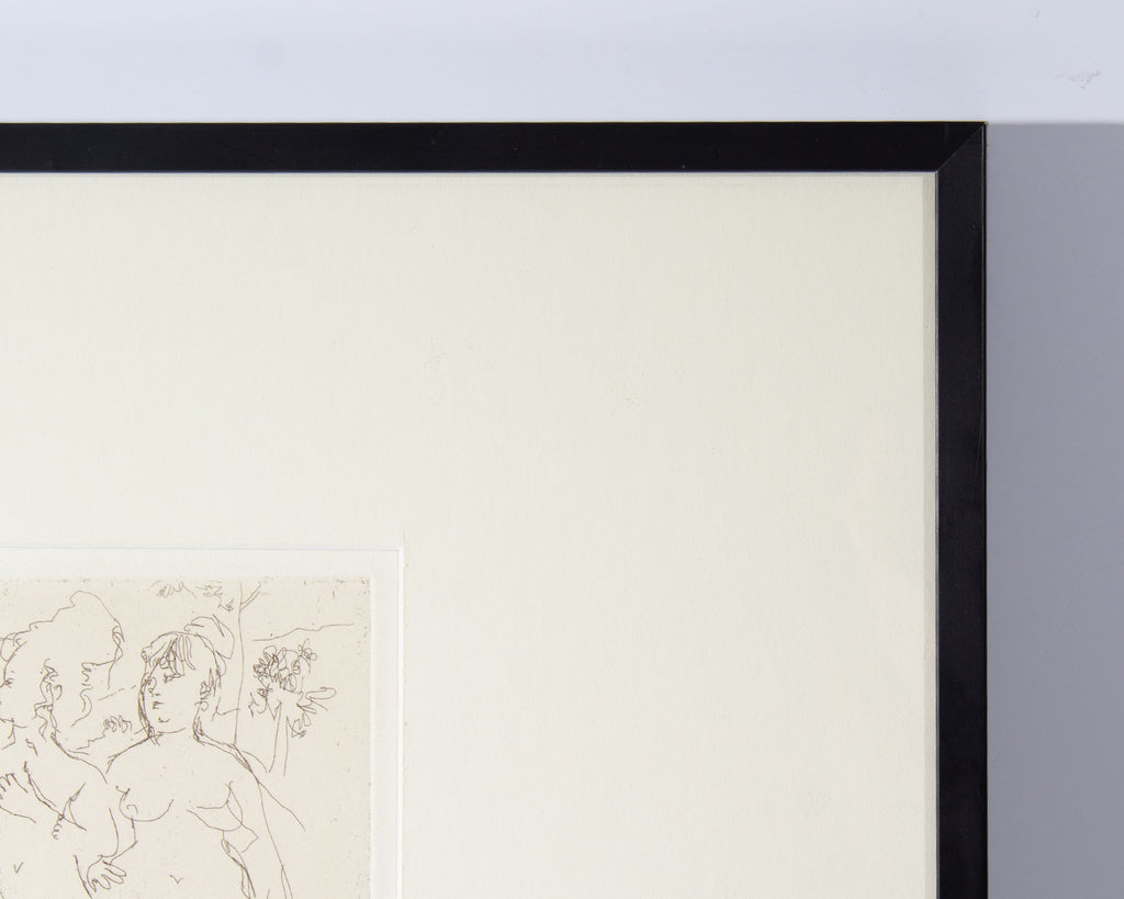 Jack Levine 1964 “Judgement of Paris” Etching
