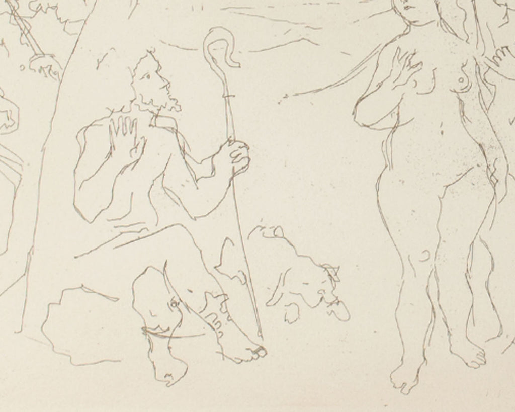 Jack Levine 1964 “Judgement of Paris” Etching