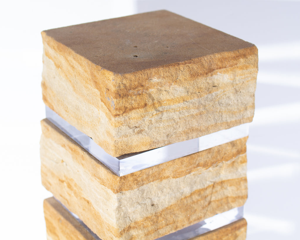 Anna Lee Chalos-McAleese Sandstone and Acrylic Sculpture