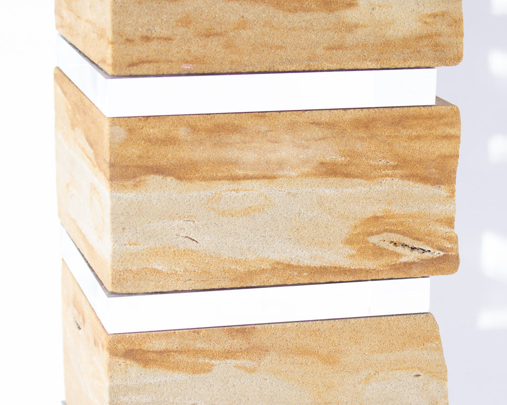 Anna Lee Chalos-McAleese Sandstone and Acrylic Sculpture