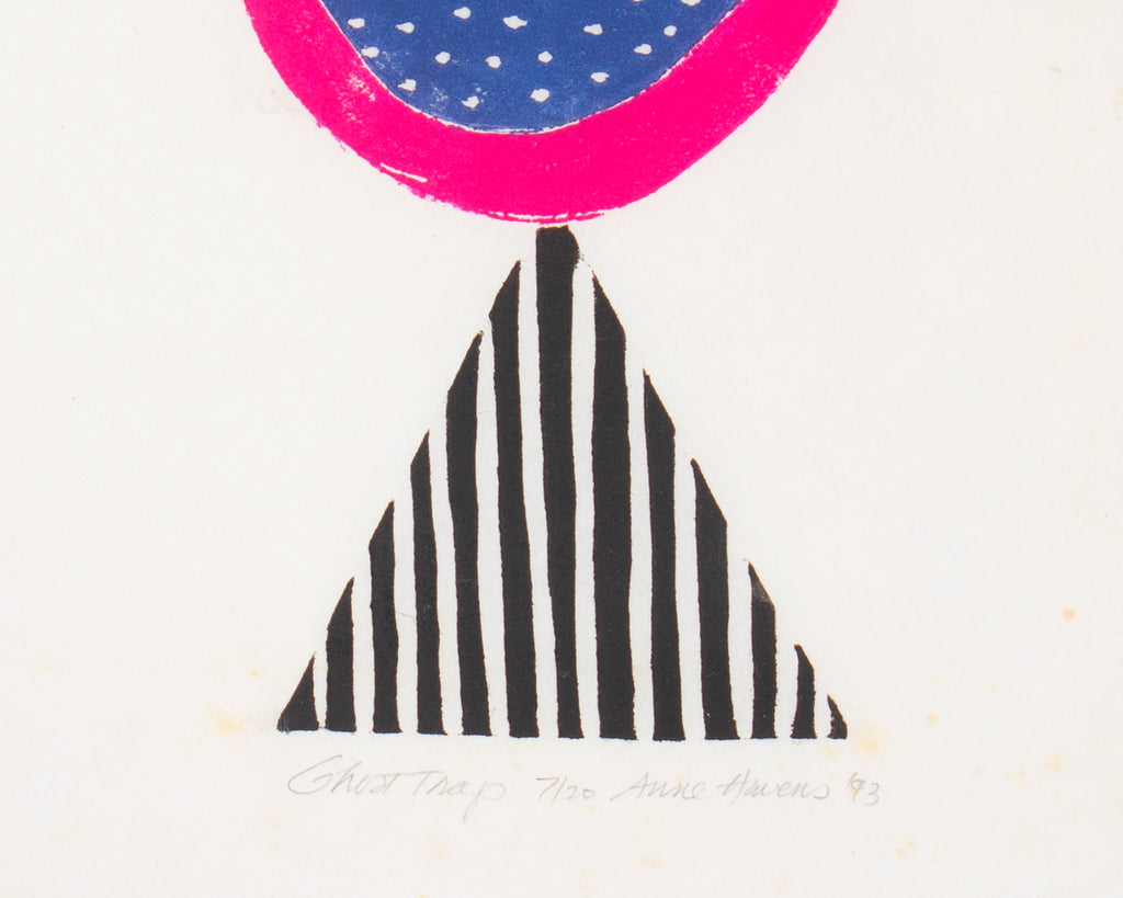 Anne Havens 1993 "Ghost Trap" Woodblock Print