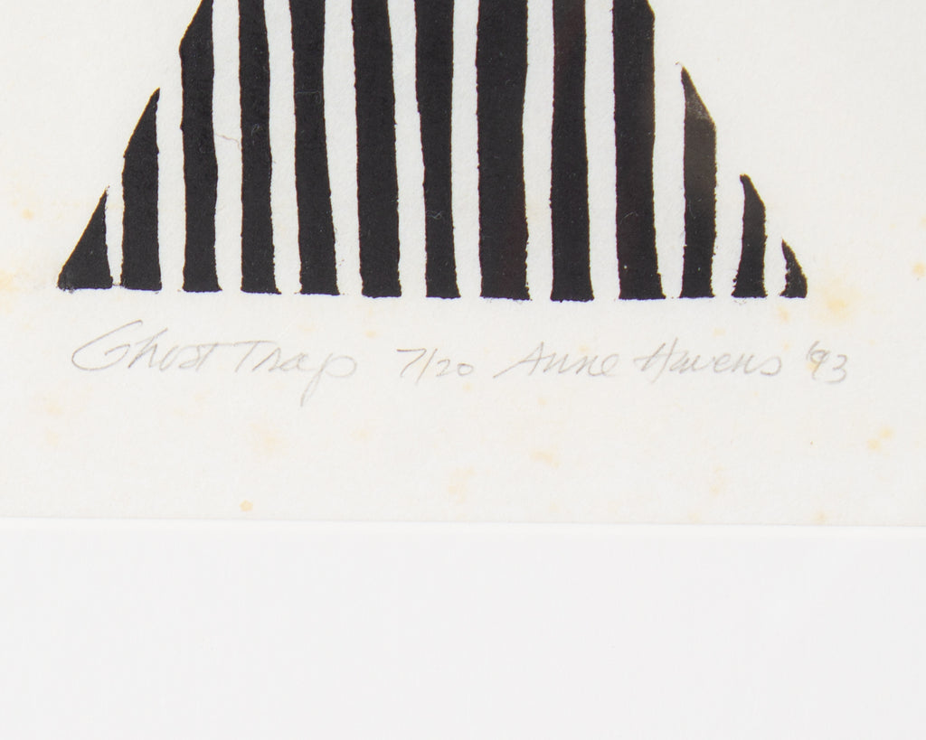 Anne Havens 1993 "Ghost Trap" Woodblock Print