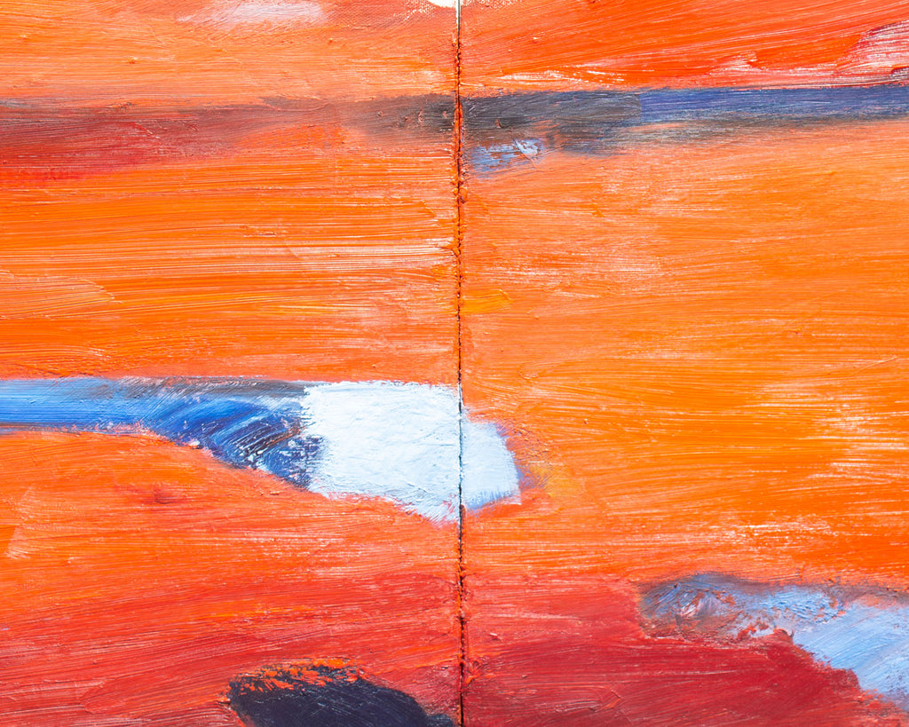 Darrell L. Anderson Abstract Oil on Canvas Diptych Painting