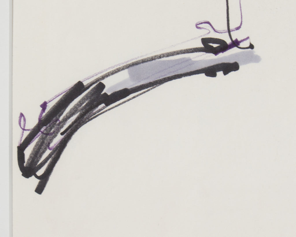 James L. Bruch Marker Drawing of a Cat