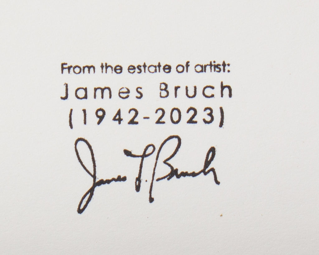 James L. Bruch Marker Drawing of a Cat