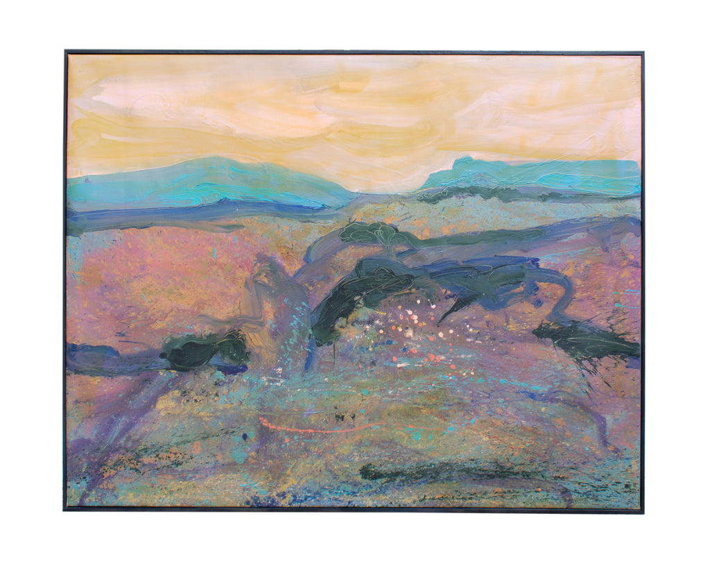 Harry Hilson 1980s Acrylic on Canvas Landscape Painting