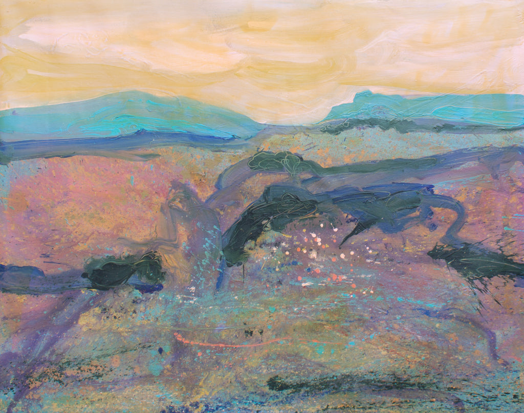 Harry Hilson 1980s Acrylic on Canvas Landscape Painting