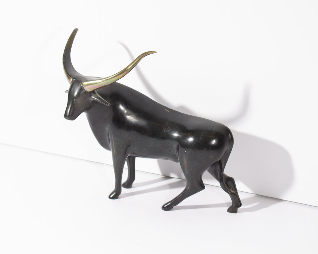 Loet Vanderveen “Bull” Bronze Sculpture