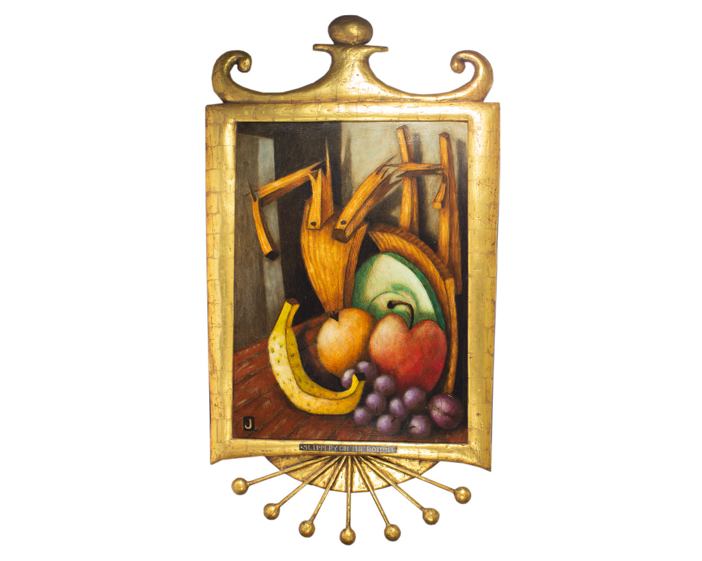 Jeff Sutherland “Slippery on the Bottom” Oil on Board Still Life Painting