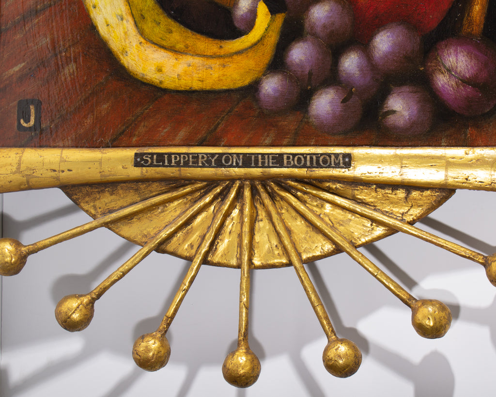 Jeff Sutherland “Slippery on the Bottom” Oil on Board Still Life Painting