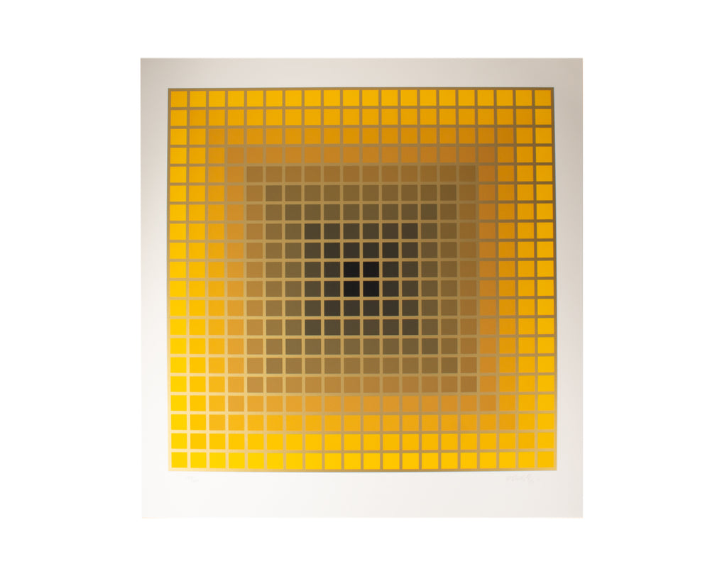 Victor Vasarely Signed “Mexico City” Op Art Serigraph Print