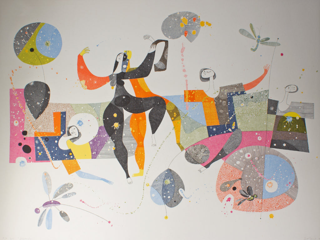 Susanne Dolesch 1990 Signed “Dancers” Limited Edition Lithograph