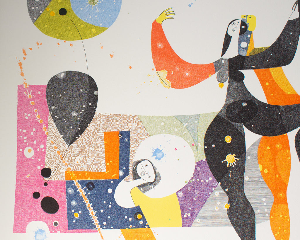 Susanne Dolesch 1990 Signed “Dancers” Limited Edition Lithograph