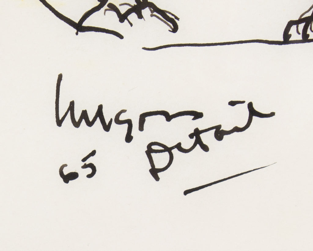 Harry Hilson 1965 Ink Drawing of Blackbirds