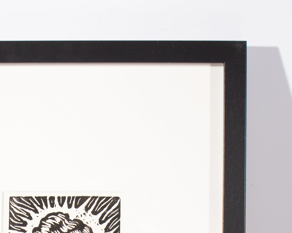 Douglas Bourgeois 2003 "Bob" Woodcut Print
