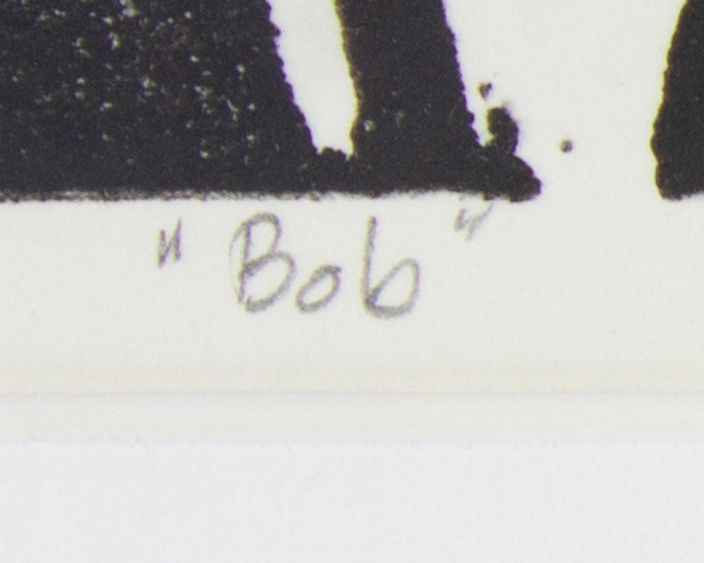 Douglas Bourgeois 2003 "Bob" Woodcut Print