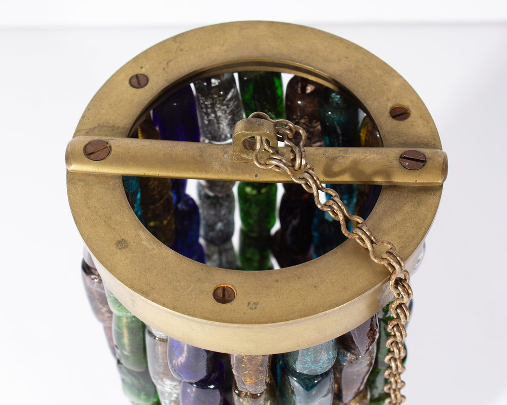 Hebron Glass and Metal Hanging Glass Shade