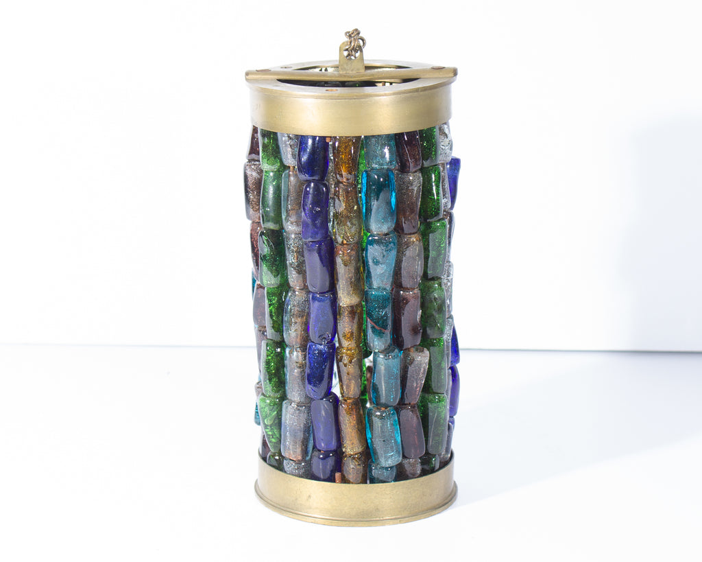 Hebron Glass and Metal Hanging Glass Shade