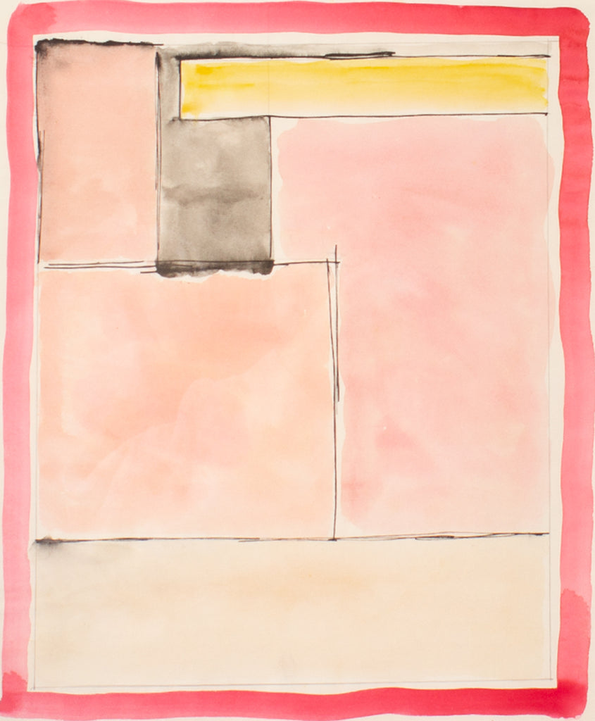 Harry Hilson 1961 Abstract Watercolor Painting