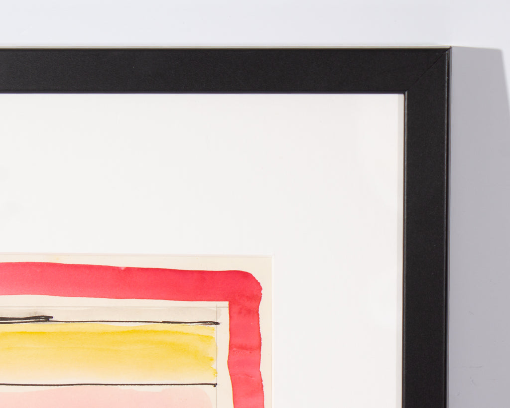 Harry Hilson 1961 Abstract Watercolor Painting