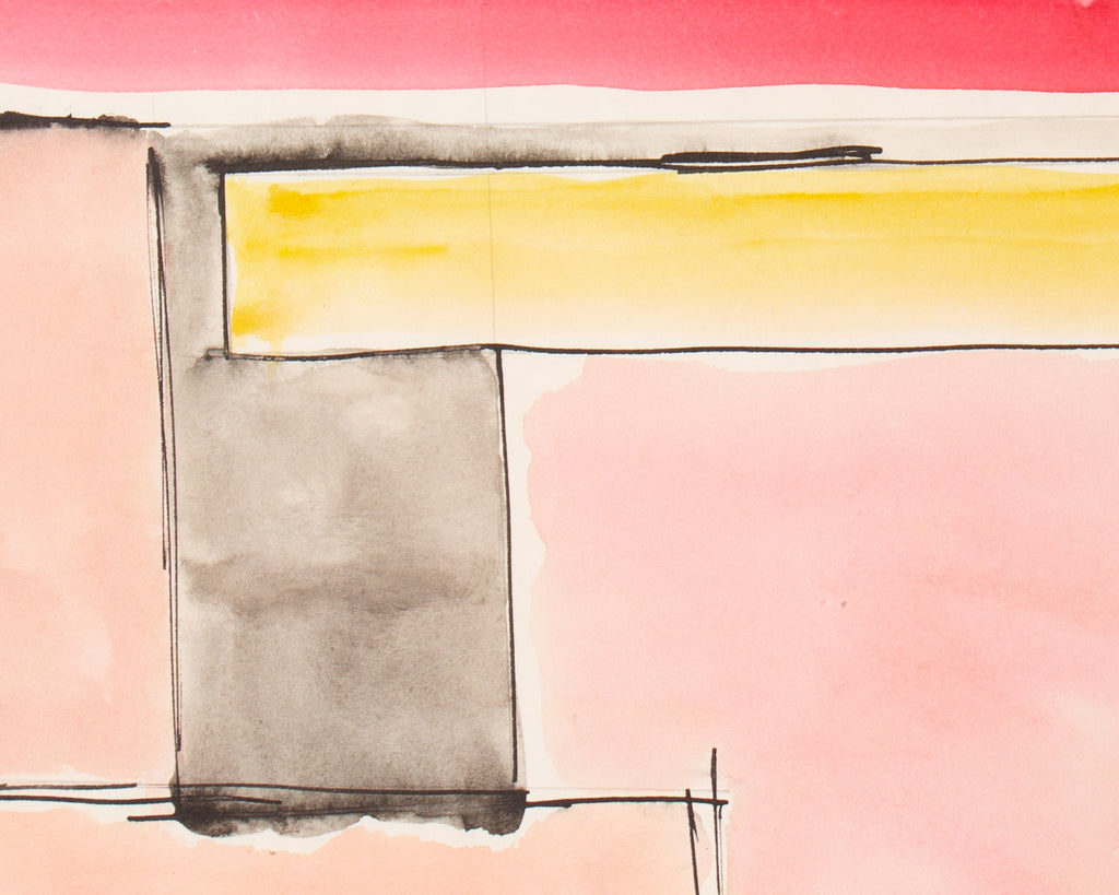 Harry Hilson 1961 Abstract Watercolor Painting