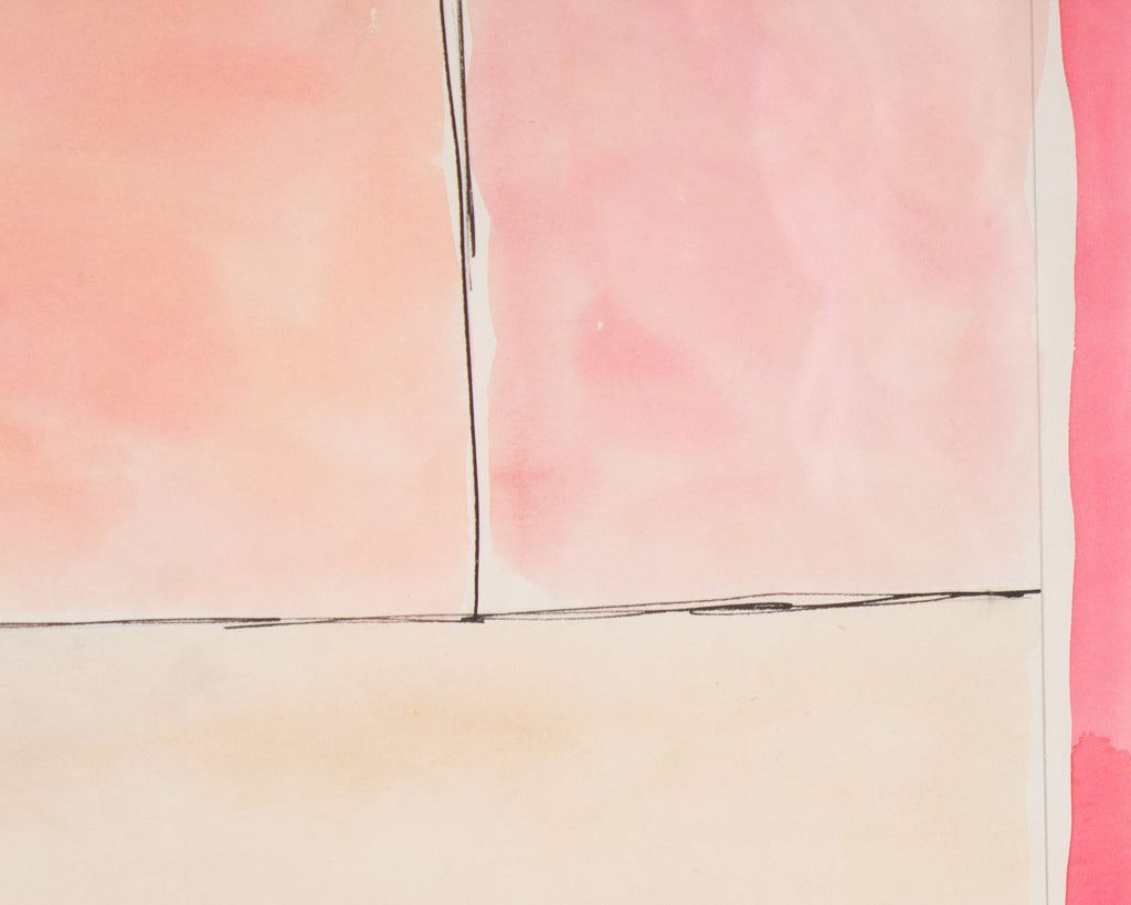 Harry Hilson 1961 Abstract Watercolor Painting