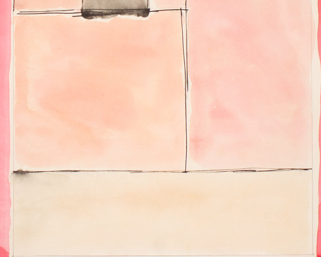 Harry Hilson 1961 Abstract Watercolor Painting