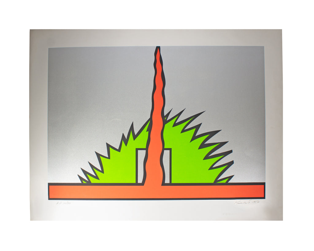 Nicholas Krushenick 1980 “Mount Cadillac” Serigraph Print